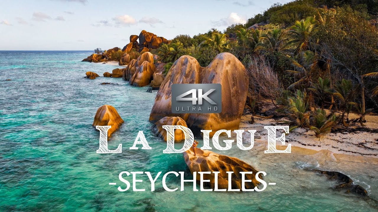 LA DIGUE 4K - The most beautiful beaches in the world? Anse source d'argent .