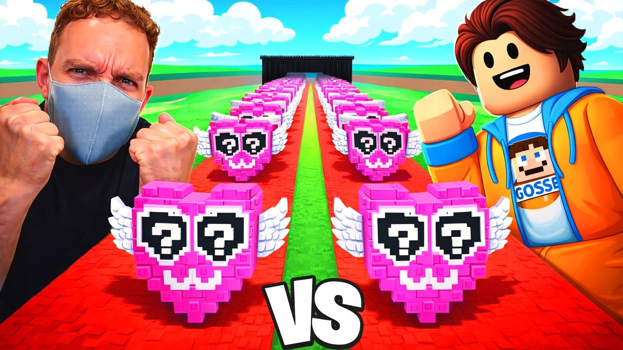 Keebabb Kör LUCKY BLOCK RACE Mot Gosse i Roblox Steal A Brainrot