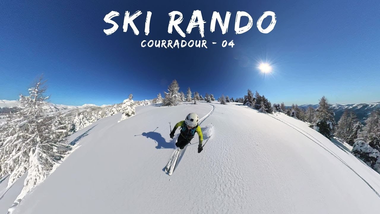 Randonnée à skis à Peyresq dans les Alpes de haute Provence. Le Courradour. 2157 m
