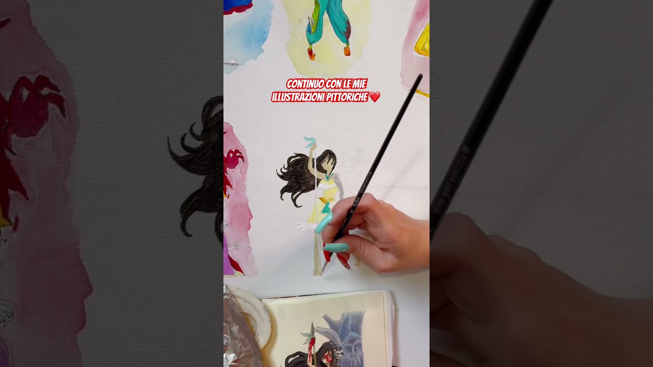 Processo in corso per le principesse 🧟&zwj;♀️..  #illustration #pittura #acrylicpainting