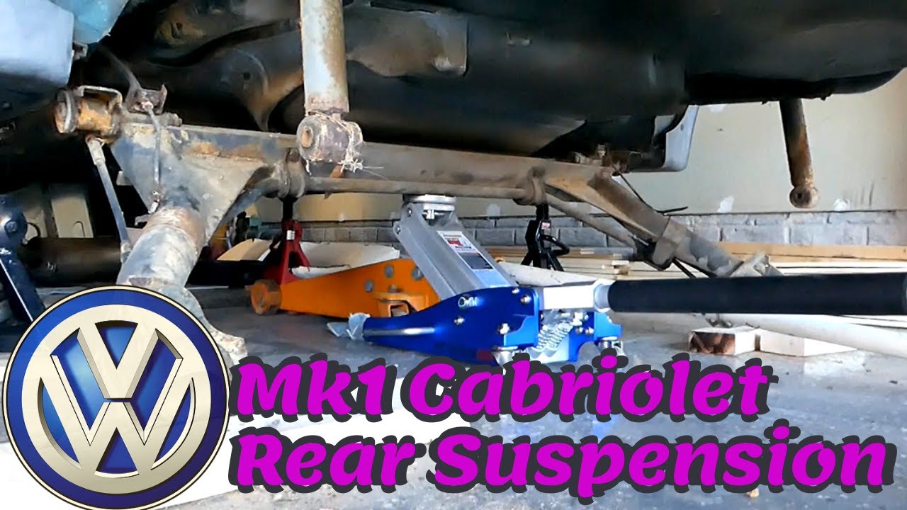 Volkswagen Mk1 Cabriolet Swap Rear Suspension Rear Axle Beam Disassembly and Overview