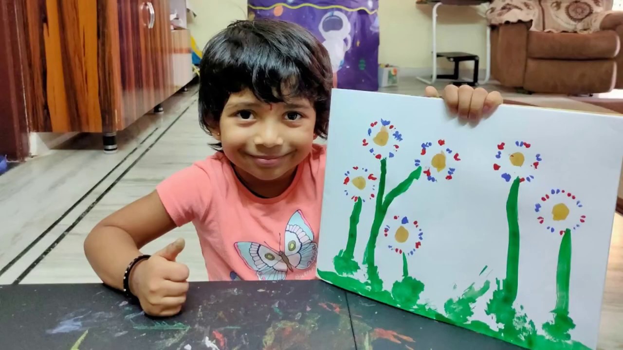 Bottle and leaf dabbing activity for preschoolers