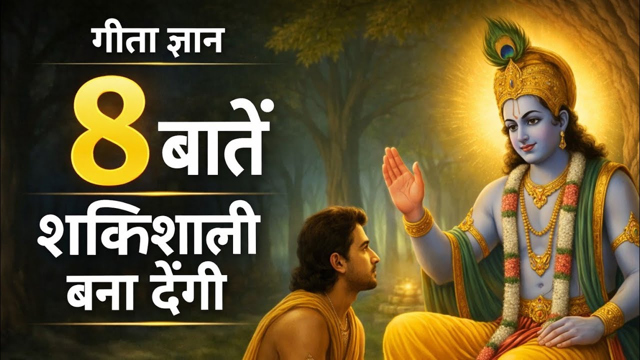 गीता ज्ञान: 8 बातें जो आपको शक्तिशाली बना देंगी | Krishna Motivation Hindi #krishnamotivation 