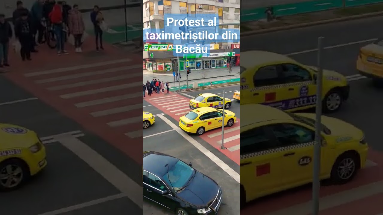Protest al taximetriștilor din Bacău #bacău #taximetriști