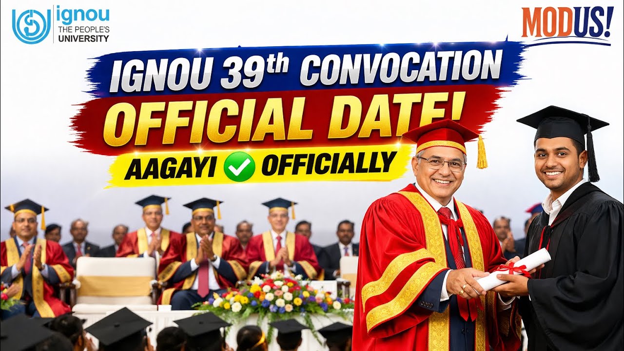 IGNOU 39th Convocation Official Date (2026) !🎓 Full Details