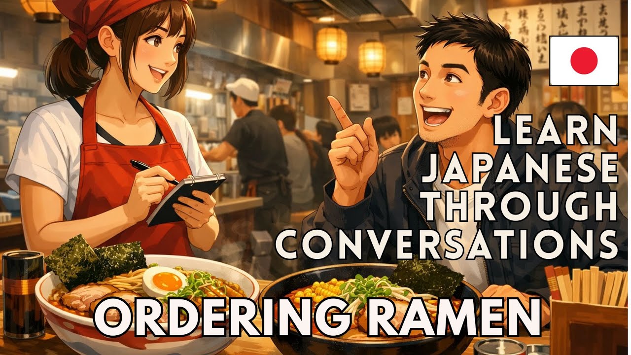 Ordering Japanese Ramen | 2 MIN Listening Practice (N5-N4 )