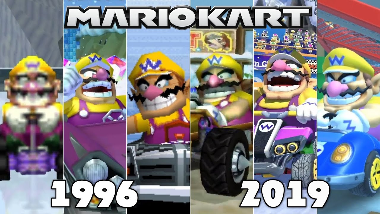 Evolution Of Wario In Mario Kart Games [1996-2019]