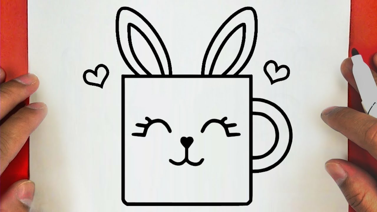 كيف ترسم كوب قهوة كيوت وسهل خطوة بخطوة / رسم سهل / تعليم الرسم للمبتدئين || Cute Coffee Cup Drawing