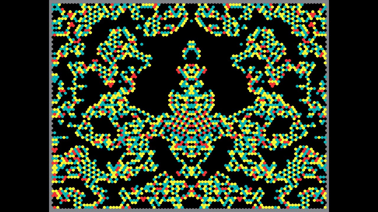 A Frayed Knot #cellularautomata #mathart #algorithmicart #algorist #iterati