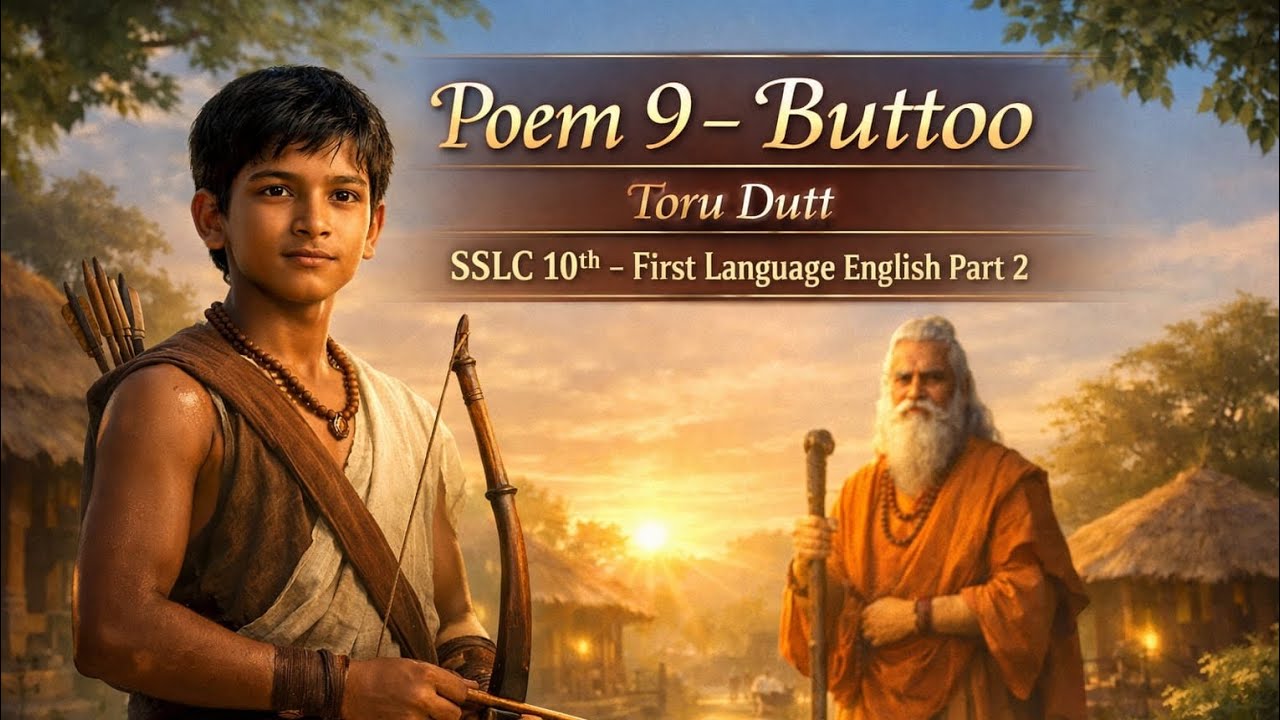 Poem 9 – Buttoo by Toru Dutt | SSLC 10th First Language English