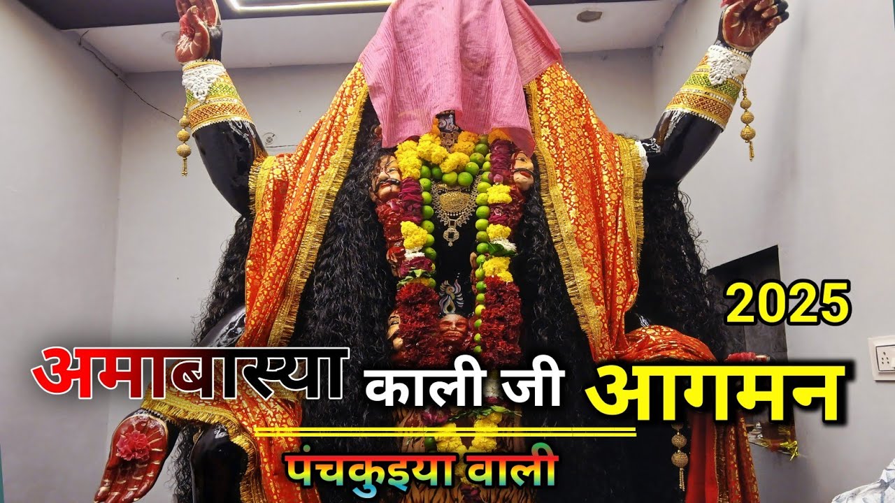 माँ भद्रा काली अम्बास्या वाली काली जी का आगमन 2025 पचकुइया मंदिर झांसी making kali jii jhansi