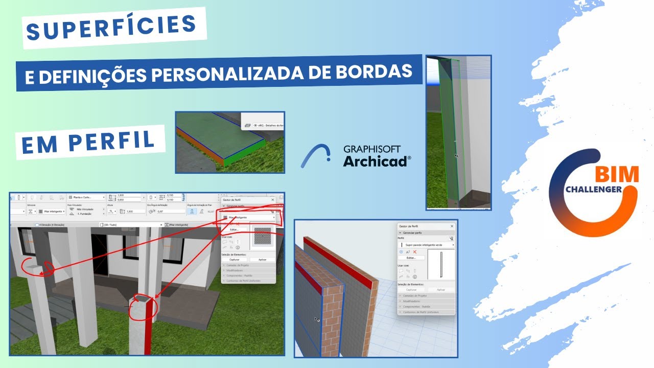Superfície e definições personalizada de borda em perfil