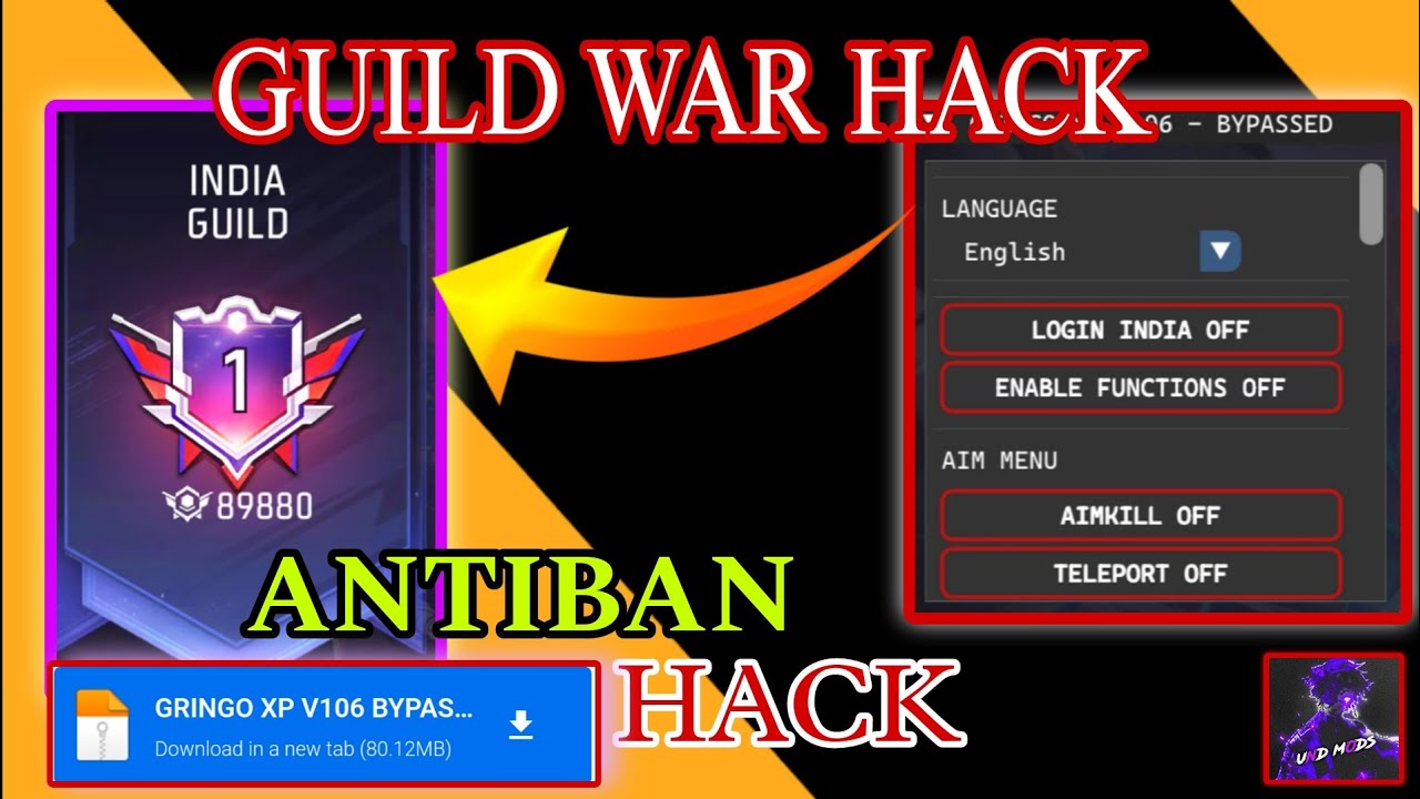 Gringo xp best bypassed working apk guild war hack #freefirehack #gringoxphack #ffinjectorhack