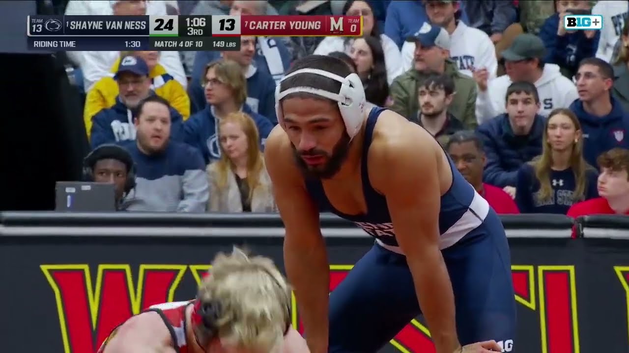 149 LBS: Penn State's Shayne Van Ness vs. Maryland's Carter Young | Big Ten Wrestling | 01/24/2026
