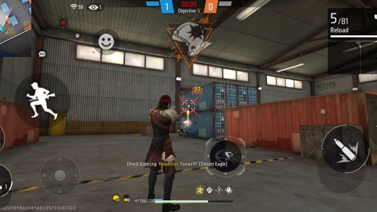 272% Impossible Headshot Free Fire Lone Wolf Day 209 Dhobi Gaming Headshot Tonavff Desert Eagle Gun 