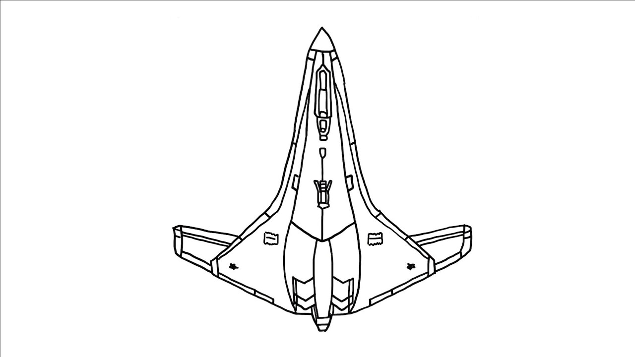 7th Gen fighter plane drawing\ Easy Advance fighter jet drawing \ Sonicsketch_6