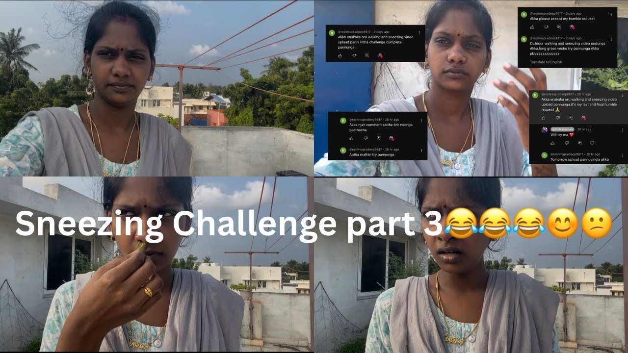 Sneezing Challenge part 3 😂😂வீடியோவ ஃபுல்லா பாருங்க😂😂😂#trending#challenge #challengevideo#viralvideo