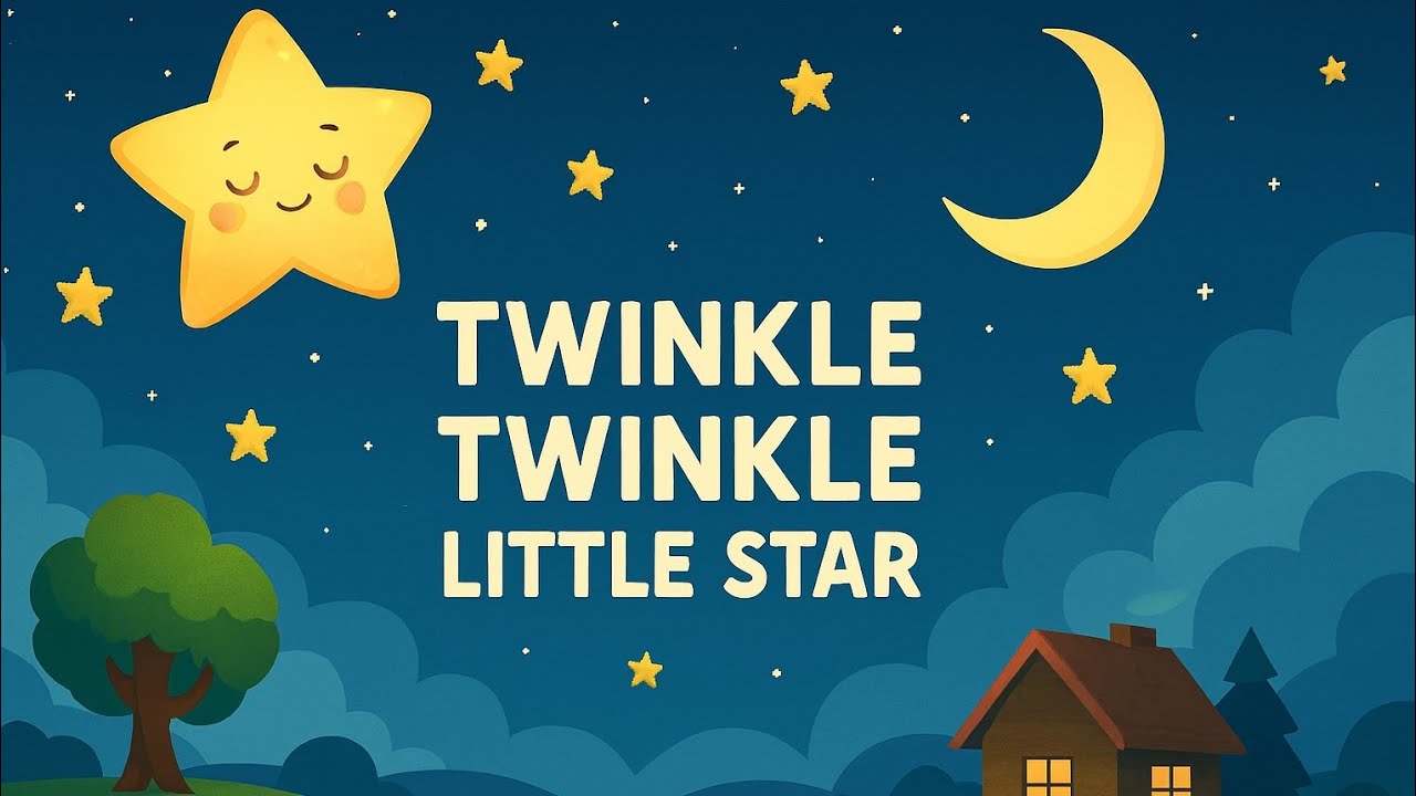 Twinkle Twinkle Little Stars 🌟 | Cute Star Animation | Bedtime Lullaby for Kids |