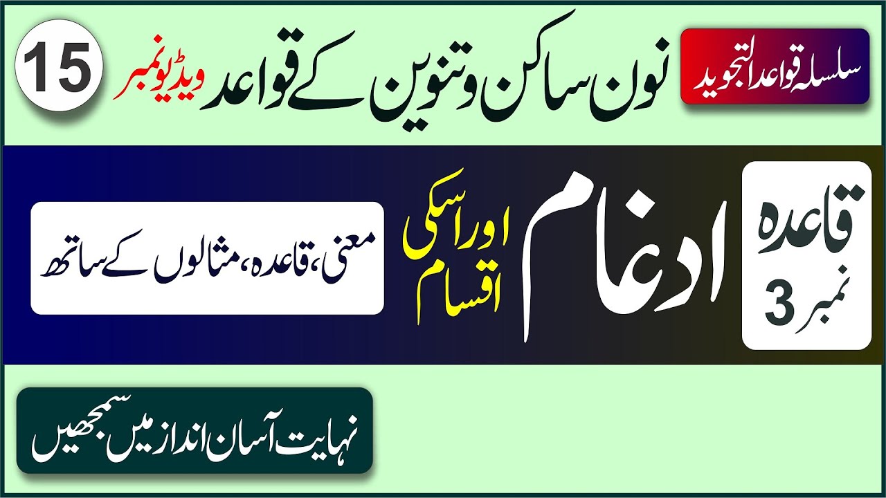 Learn Tajweed Rules | Comprehensive Guide to Quranic Pronunciation | Tajweed Made Easy|Idgham