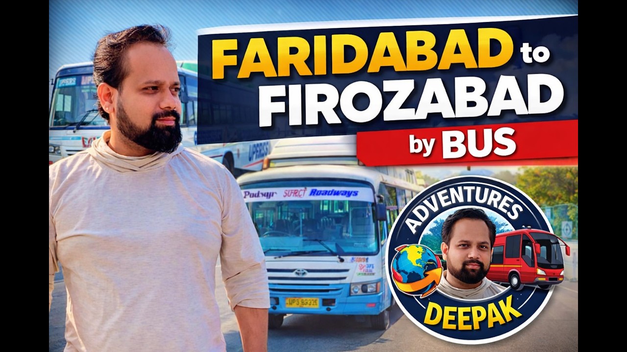 Faridabad to Firozabad by Bus 🚌 | Distance, Route & Travel Experience #trending #travel