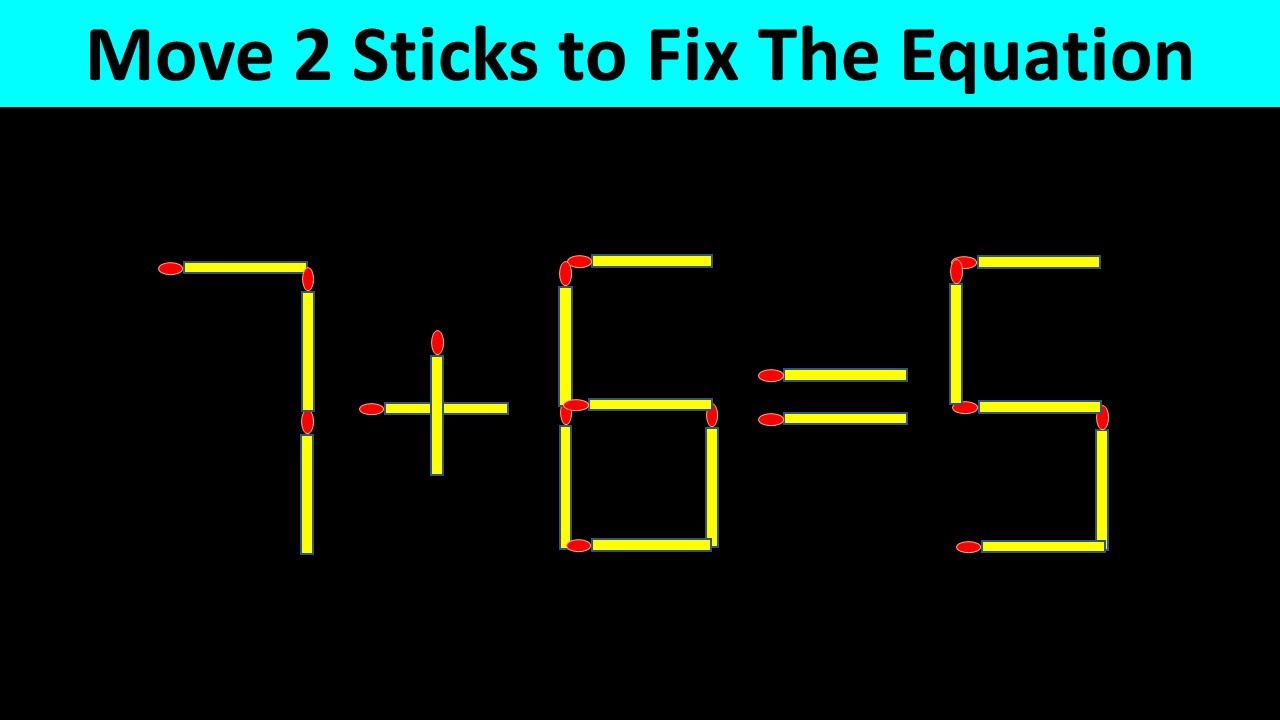 Improve IQ - Fix The Equation #matchstickpuzzle #simplylogical