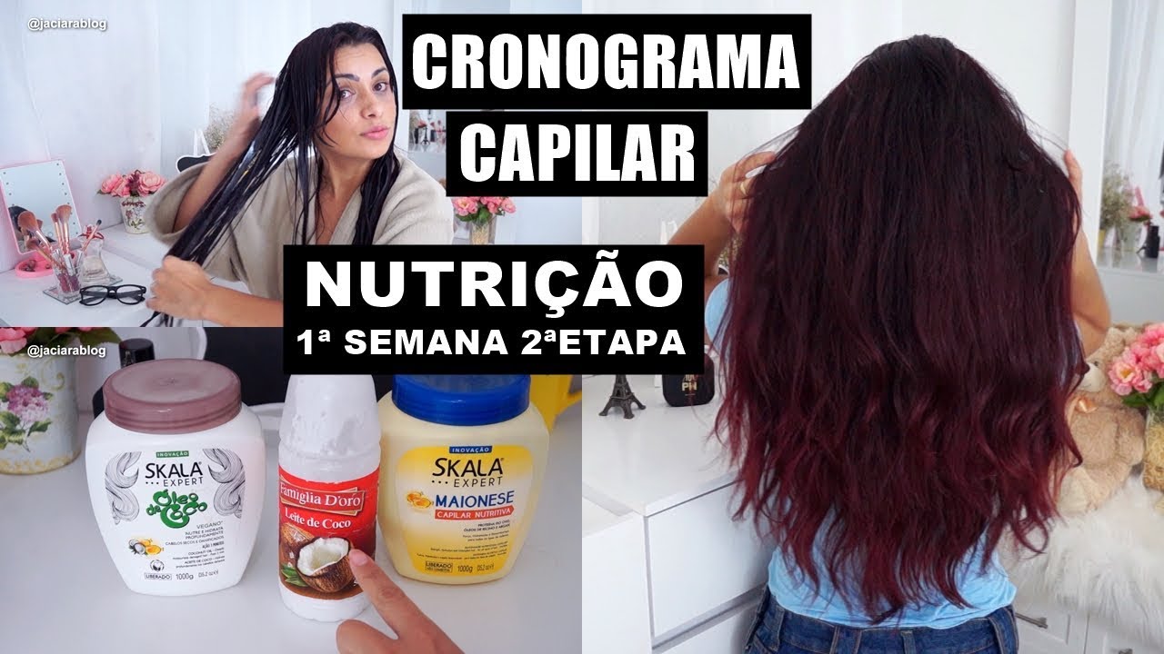 CRONOGRAMA CAPILAR PONTAS RALAS 2ª ETAPA NUTRIÇÃO 1ª SEMANA