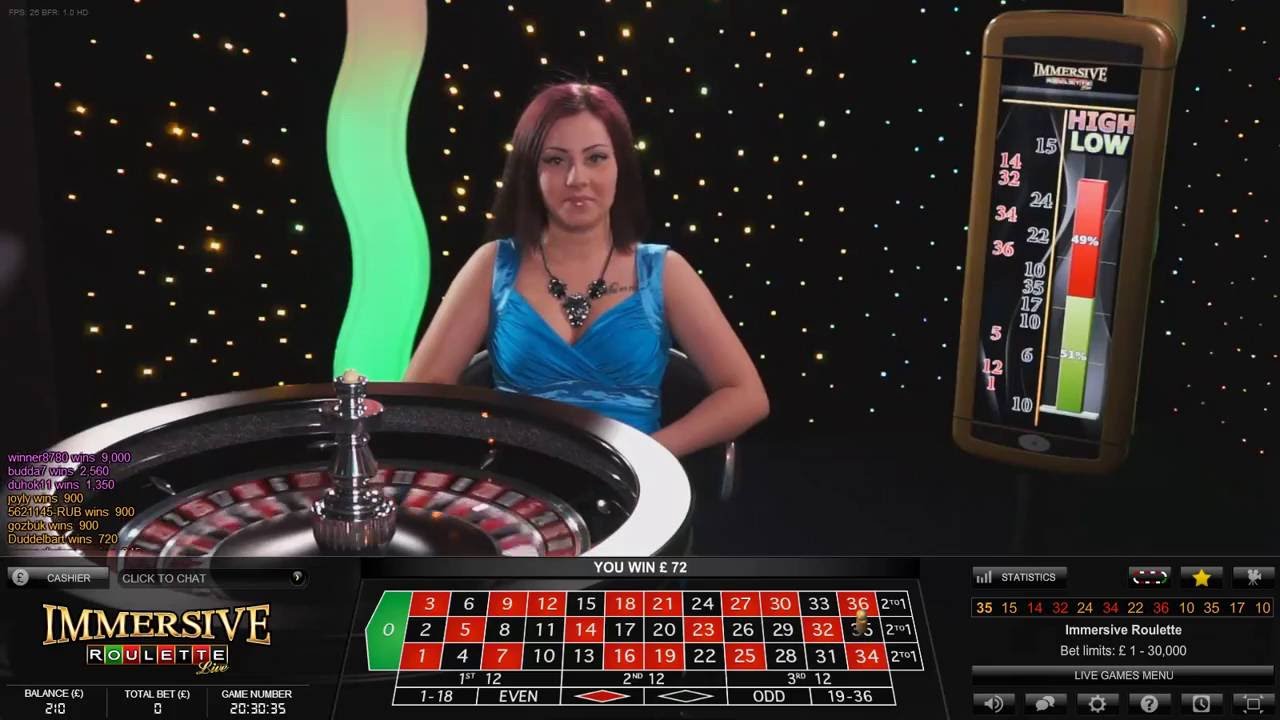 £10 Build Up Live Dealer Immersive Roulette