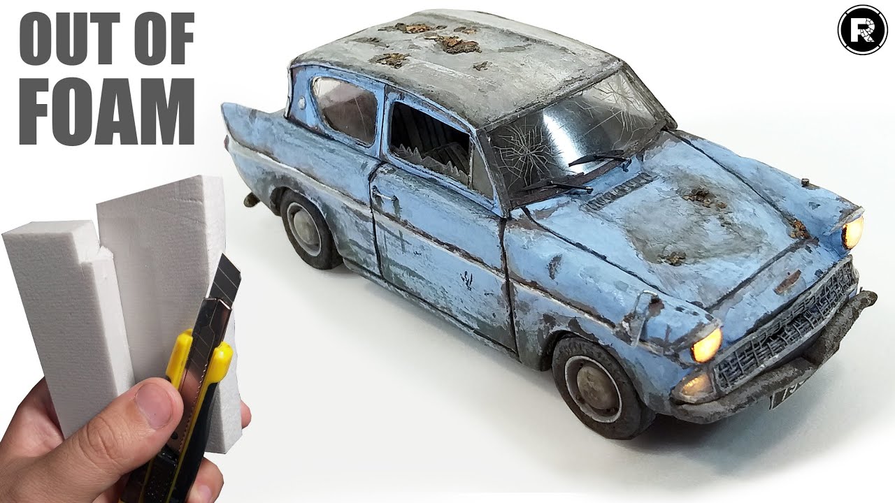 ГАРРИ ПОТТЕР / Ford Anglia / Модель из пенополистирола для одной из моих следующих диорам