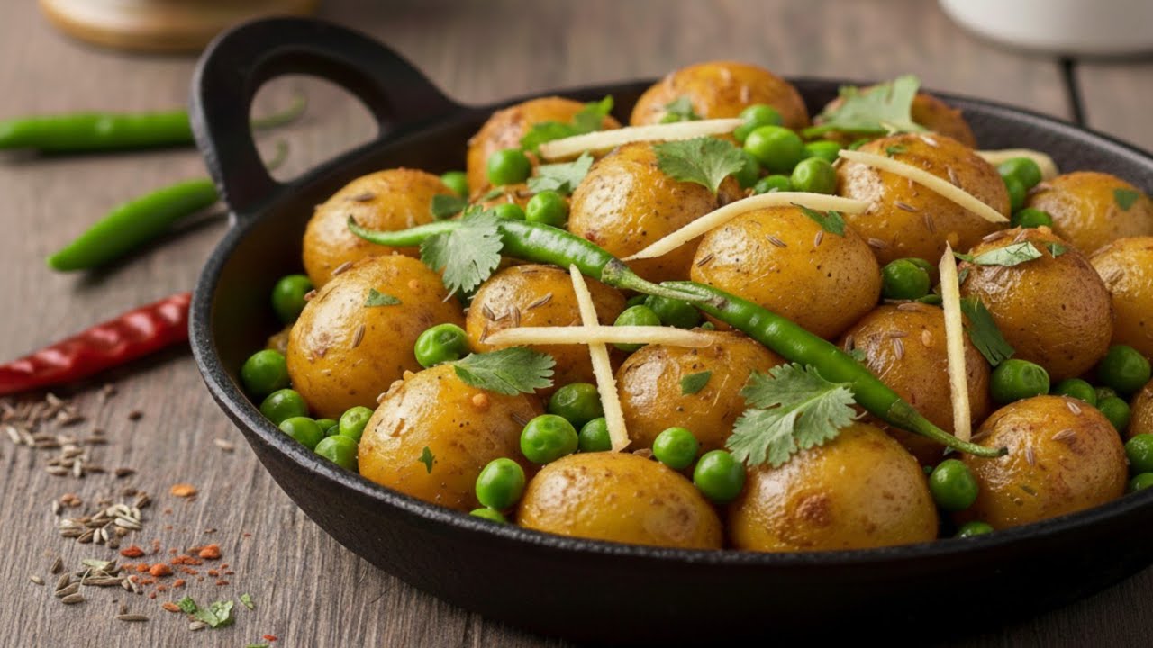 कम मसाले में बहुत ही स्वादिष्ट आलू मटर की सूखी सब्जी 15 मिनट में तैयार | Aloo Matar 