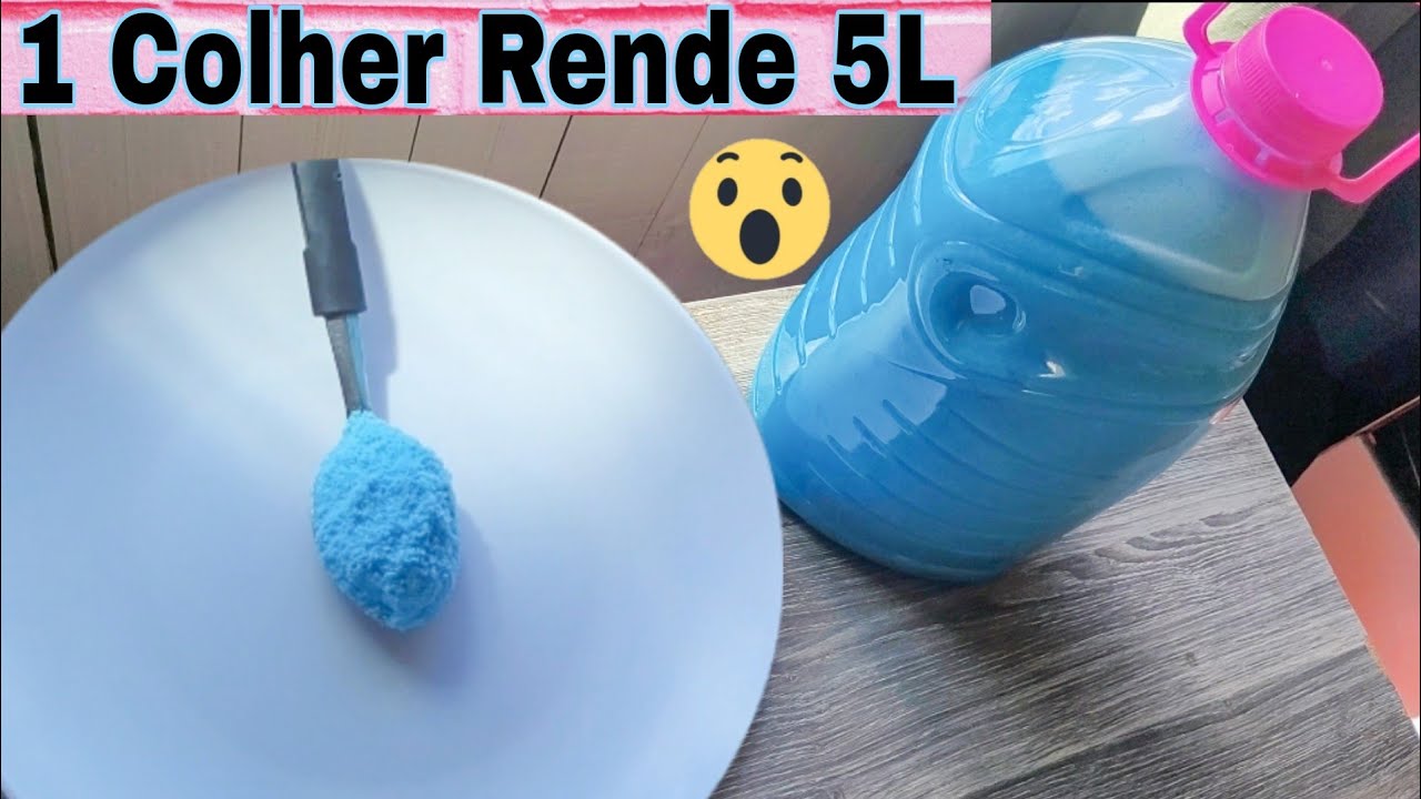 Apenas 1 Colher de Sabão em Pó Transformei em 5L de Sabão Líquido 😲 Tô Economizado Muito