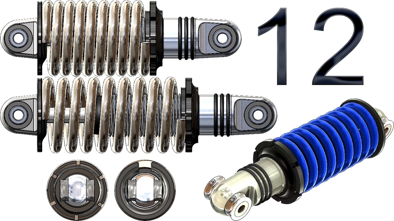 12-Project 56| Shock Absorber |SolidWorks Tutorial: Dynamic Assembly -Final. Motion, Project Process