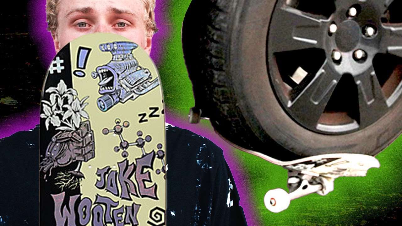 Skateboard Vs a TRUCK?! Jake Wooten's Epic Attempts To Break His Skateboard