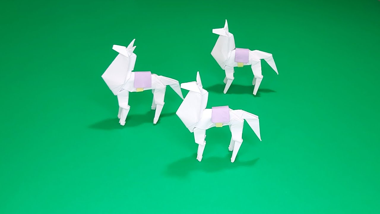 How to Make Origami Horse (Mitsue Okuda) with Saddle | Happy New Year 2026 - The Year of the Horse