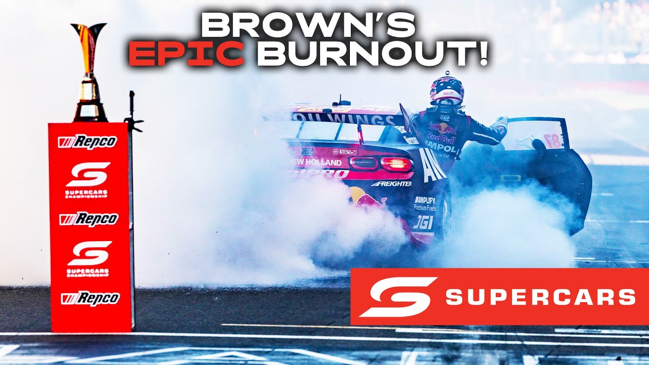 Will Brown's EPIC Championship Celebration Burnout | 2024 VAILO Adelaide 500