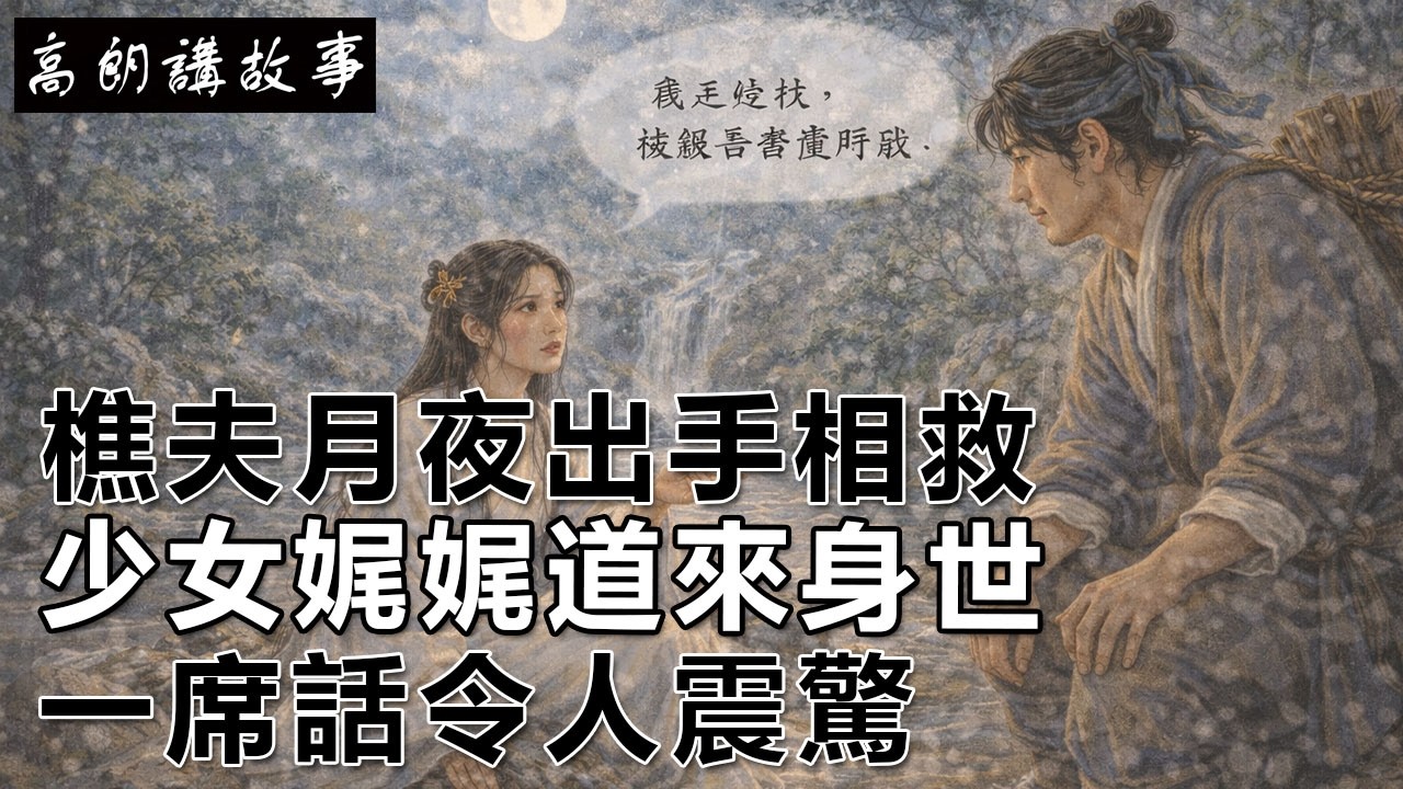 民間故事：樵夫月夜出手相救，少女娓娓道來身世，一席話令人震驚｜高朗講故事