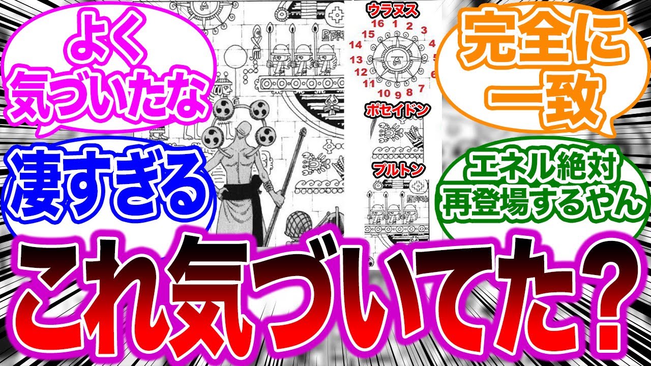 エネルの扉絵の壁画の秘密に気づいた読者の反応集【古代兵器/ワンピース】
