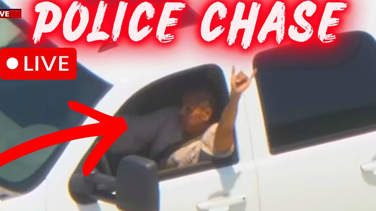 🔴BREAKING: POLICE CHASE! Crazy Driving in Pick Up TRUCK | He's Waving!