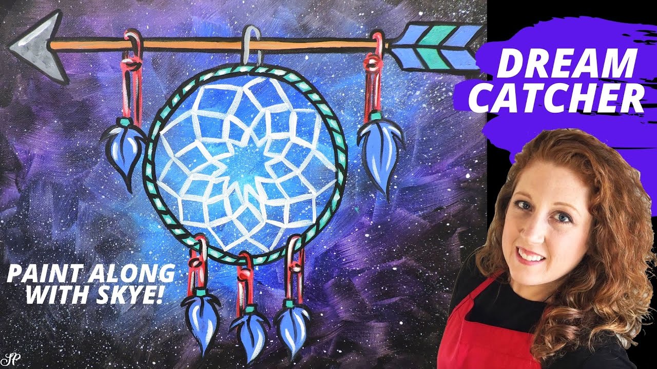 EP21- 'Dreamy dreamcatcher' - Easy step-by-step acrylic painting tutorial for beginners