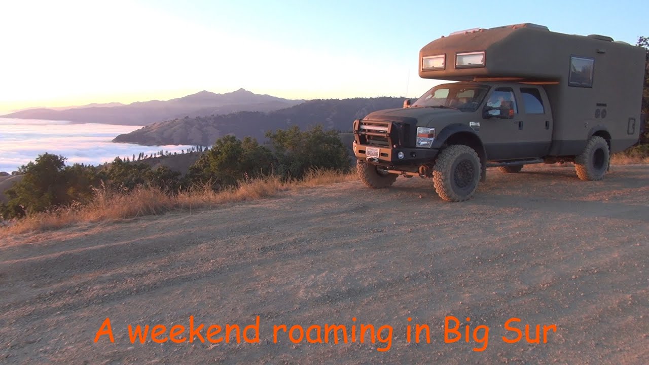 Big Sur trails in the EarthRoamer for a quick LineX body armor scratch test