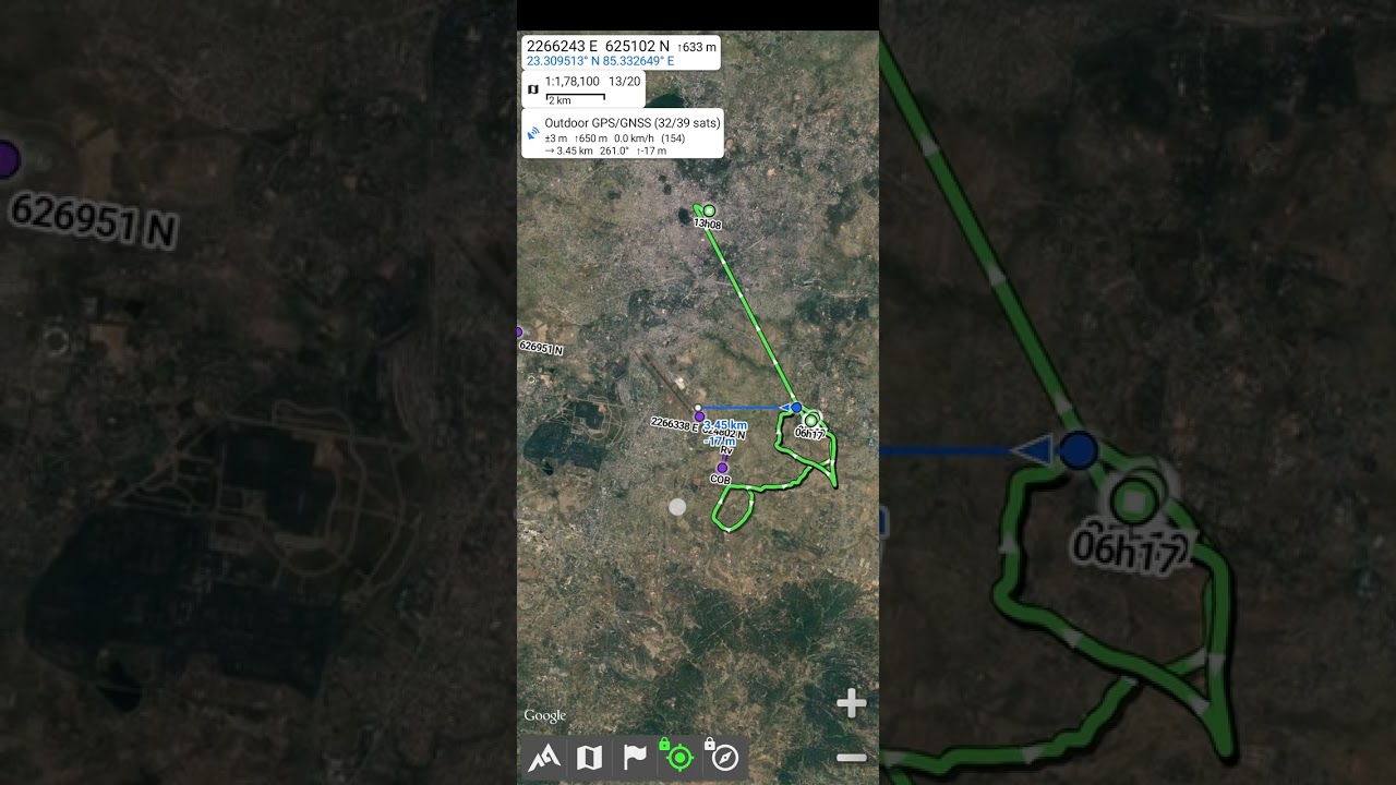 alpine quest GR to GR distance kaise nikale