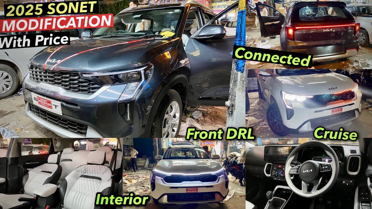 2025 KIA SONET HTE (O) MODIFIED WITH PRICING | KIA SONET MODIFICATIONS