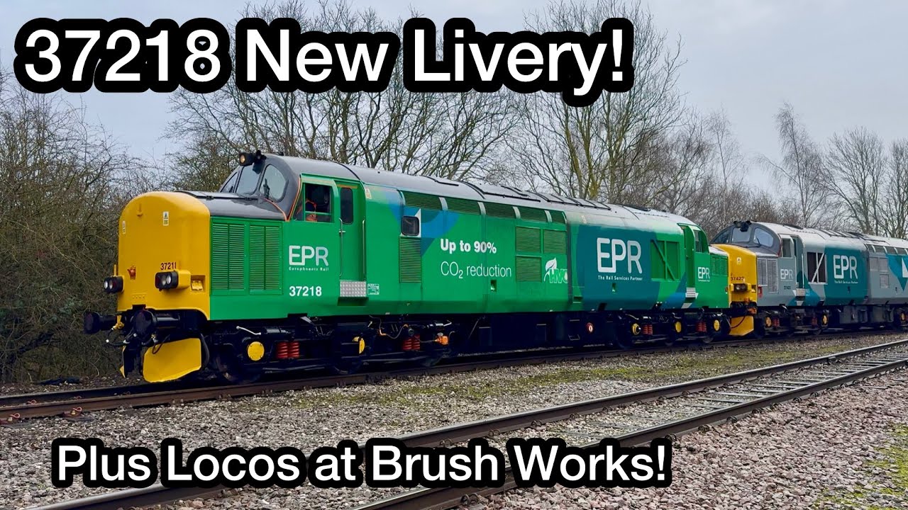 37218 NEW Livery on TEST RUN & 10 Different LOCO CLASSES at UKRL BRUSH Works Loughborough!