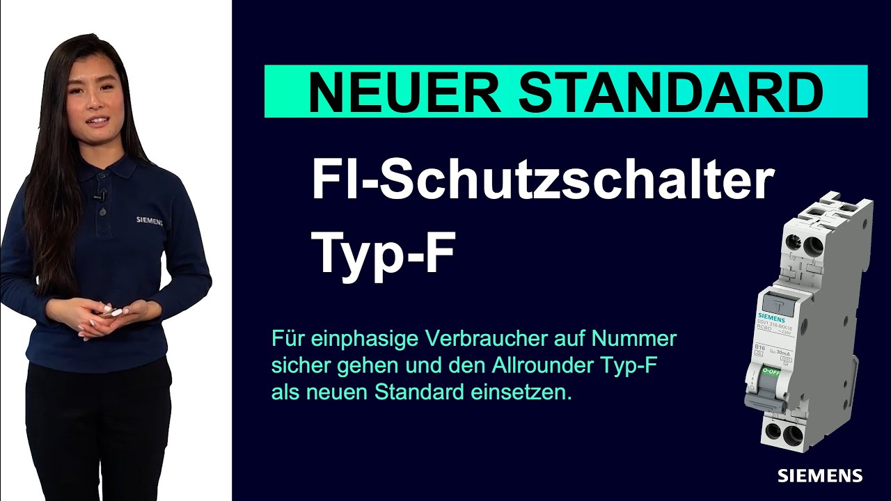 Neuer Standard in der Elektroinstallation: SENTRON FI-Schutzschalter Typ-F