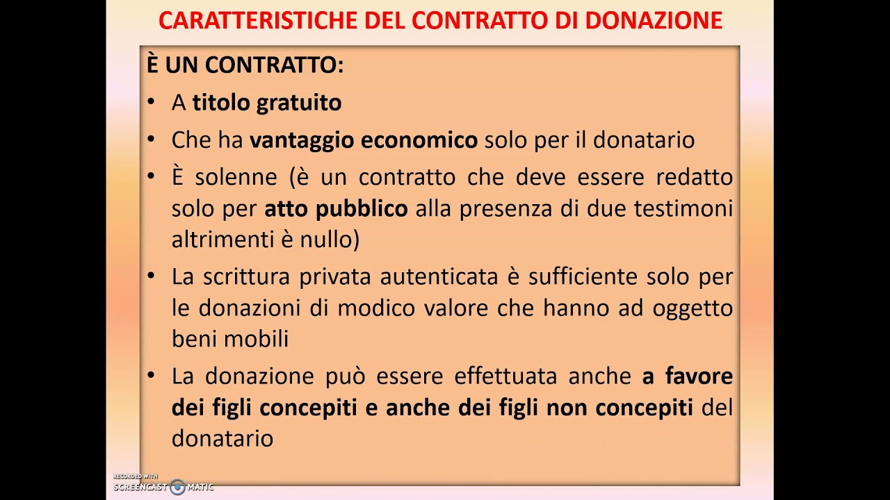 LA DONAZIONE