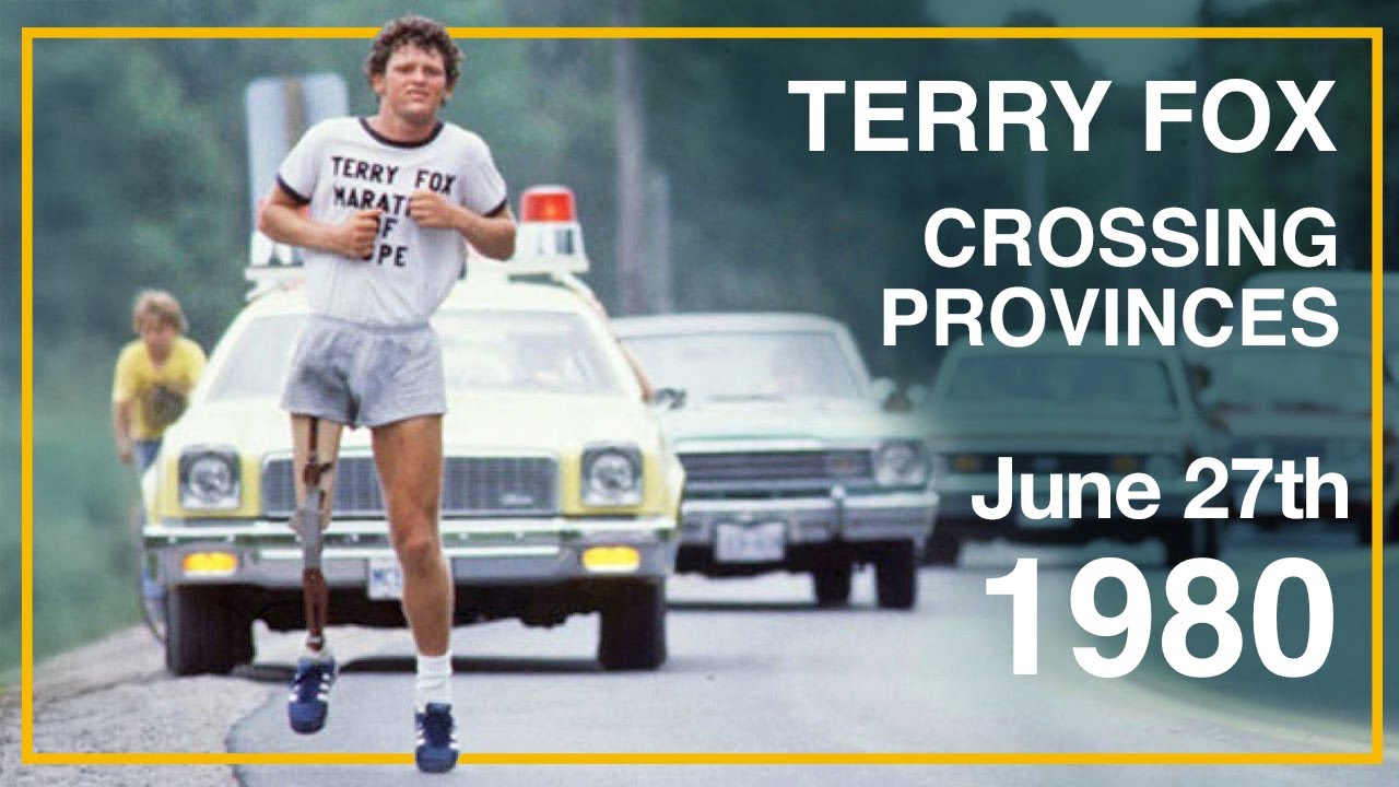 Terry Fox in Hudson, Quebec on June 27th, 1980