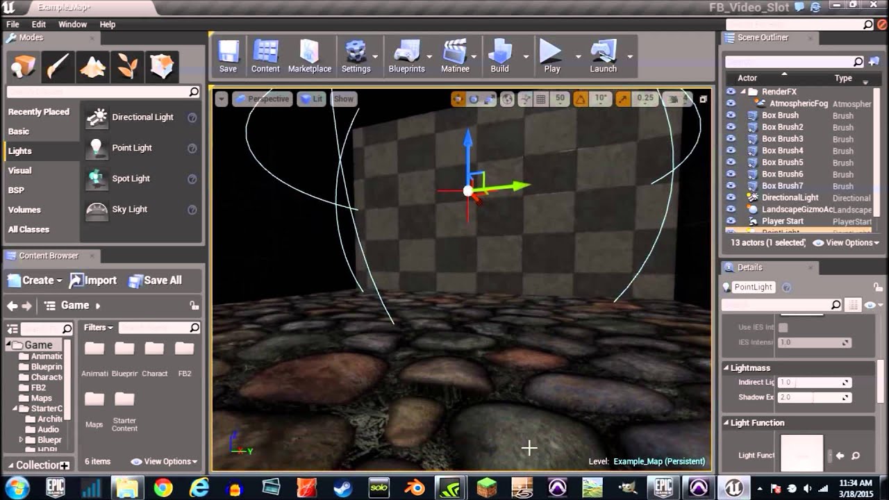 PTV Unreal Engine 4 Blueprints tutorial 1 (Fun with Lights)