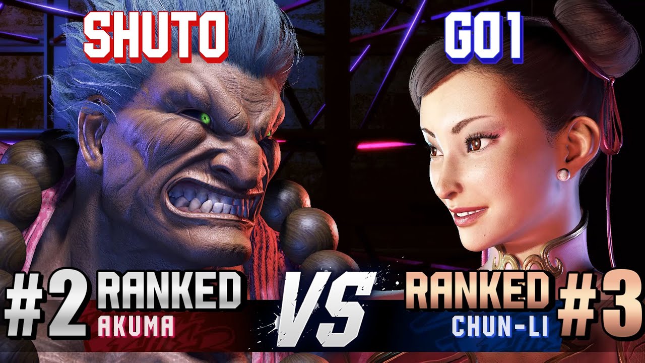SF6 ▰ SHUTO (#2 Ranked Akuma) vs GO1 (#3 Ranked Chun-Li) ▰ High Level Gameplay