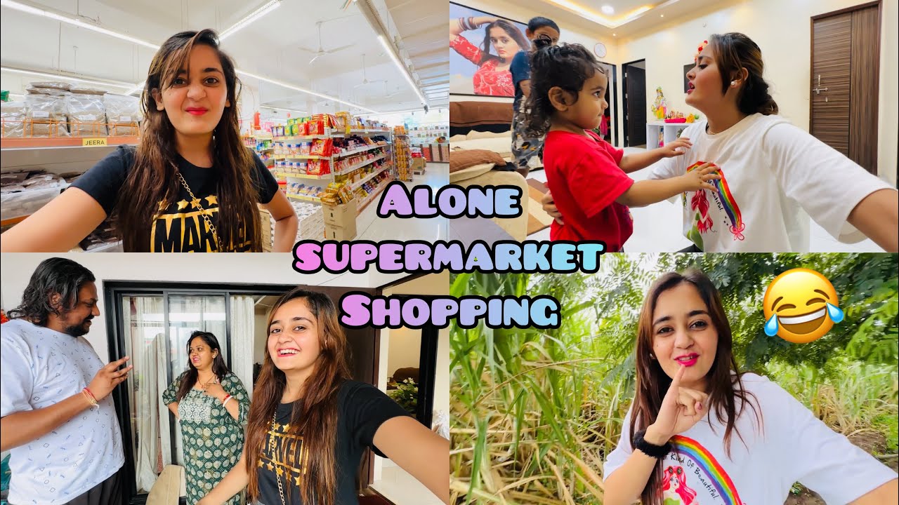 💜 Alone Supermarket Shopping 😍 Is bar bhi Mummy ka operation nai hua 🥺Bindass Kavya Back Home