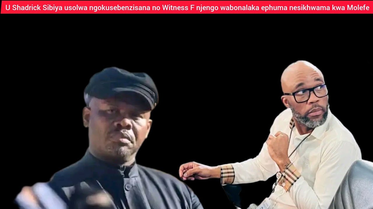 U Shadrick Sibiya usolwa ngokusebenzisana no Witness F njengo wabonakala ephuma nesikhwama...
