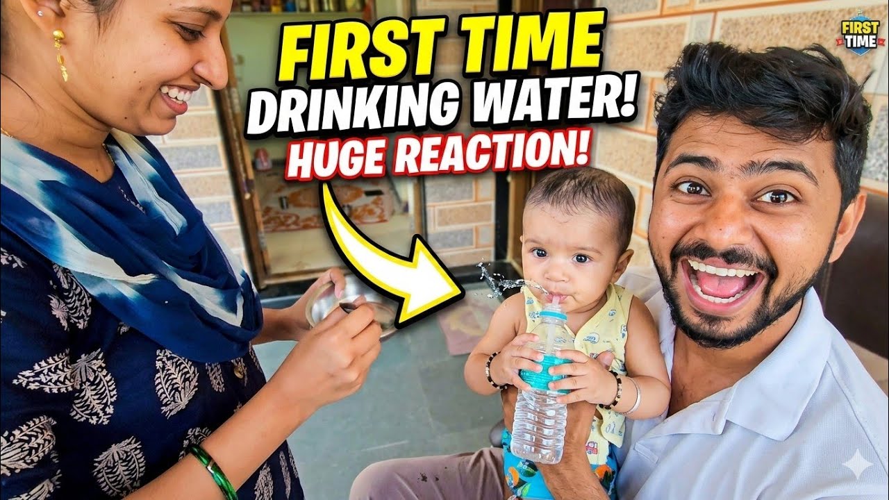 Kanha Ko First Time Pani Pilaya ❤️ Kanha Ka Reaction 🤣